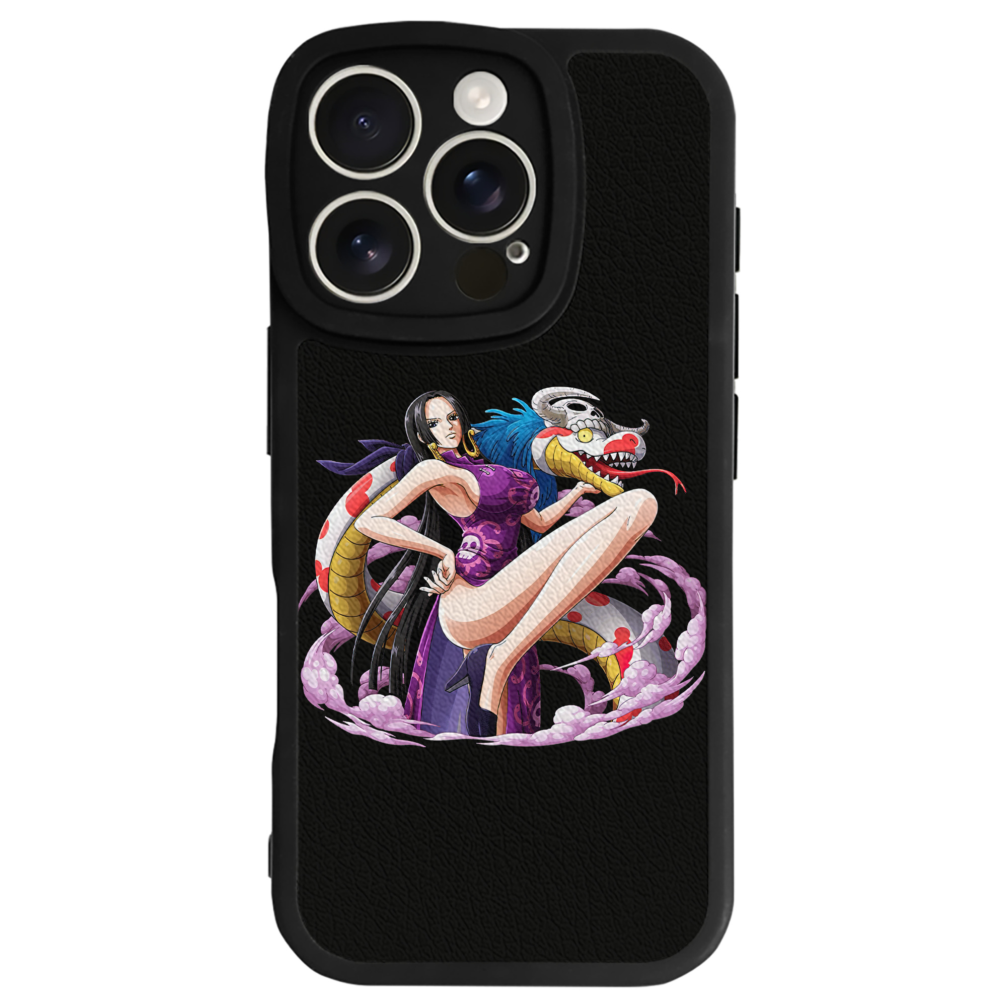 （画像用） ワンピース ボア・ハンコック ONE PIECE Boa·Hancock 【iPhone 16シリーズ対応】シリコンスマホケース（レザー調） 材質：シリコン